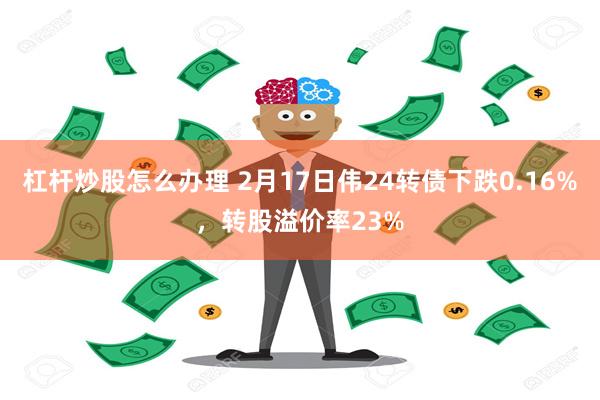 杠杆炒股怎么办理 2月17日伟24转债下跌0.16%，转股溢价率23%