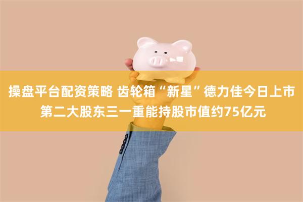 操盘平台配资策略 齿轮箱“新星”德力佳今日上市 第二大股东三一重能持股市值约75亿元